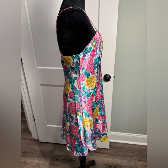 Vintage Pink Floral Babydoll Lingerie Y2K slip Dress 90s sleepwear nightie - Picture 3 of 7